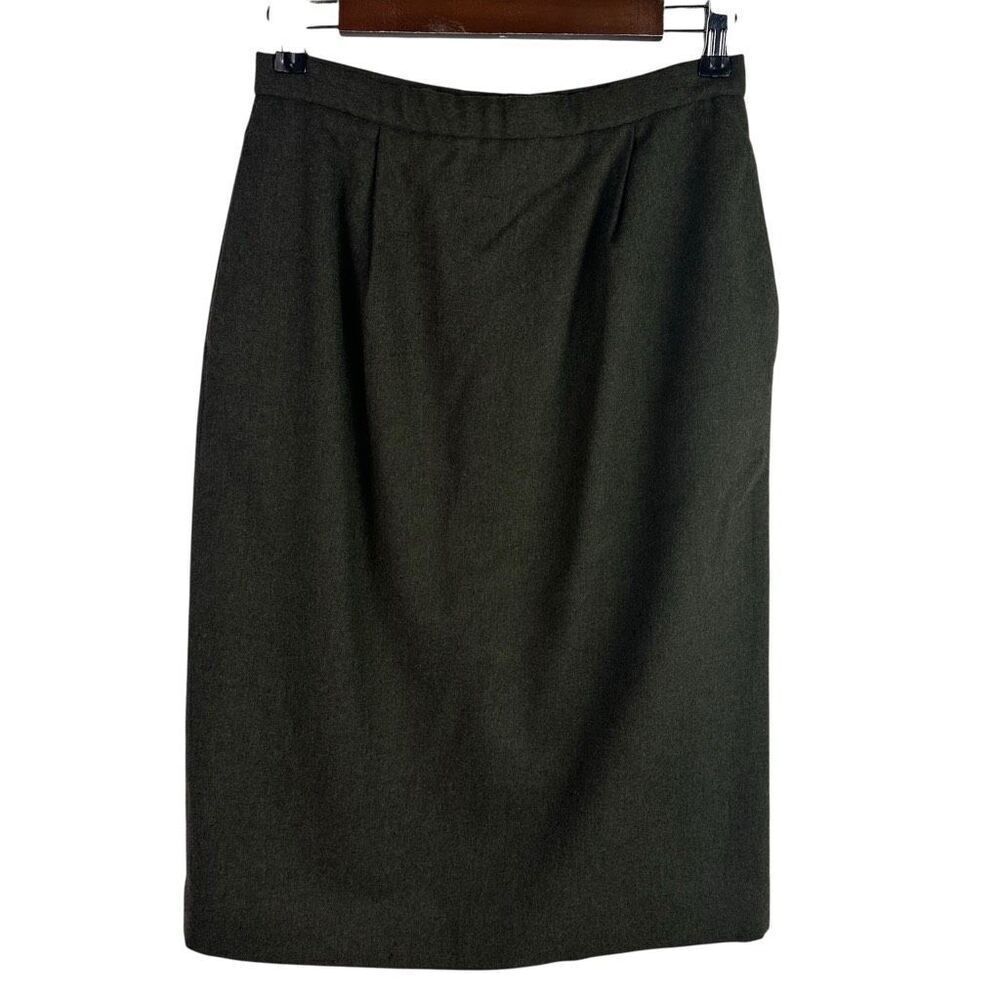 Pendleton Virgin Wool Skirt with Pockets size 10 Green